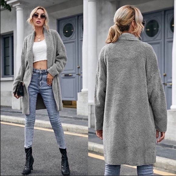 Teddy Jacket- GRAY - Picture 2 of 9